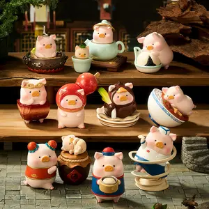 【Live Unboxing】52TOYS  LuLu the Piggy - Lu's Table Series Kawaii Creative Gift Room Decor Desktop Decoration Gift for  Birthday Party Figurine Decorative Sculptures