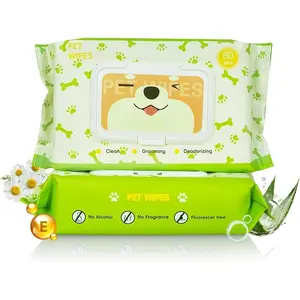 WAGGING WHISKERS Hypoallergenic Pet Cleaning Wipes‌ – Alcohol-Free & pH Balanced for Full-Body Grooming