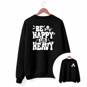 Comfortable Oversized Workout Sweatshirt – Women’s Long Sleeve Gym Top with Motivational Print