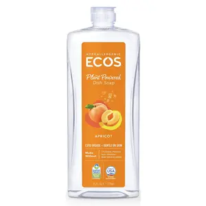 Earth Friendly Products ECOS Dishmate Dishwashing Liquid Natural Apricot 25 oz orange (97286)