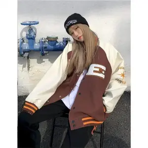Color Block Patchwork Varsity Jacket – Unisex