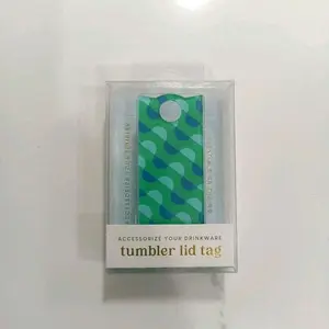 Tumbler Lid Tag, Blue/Green