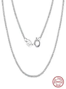 S925 Sterling Silver Women's Elegant Chain Necklace, Fashionable Necklace for Women & Girls, Trendy All-match & Exquisite Jewelry for Birthday Gift