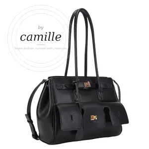Marina Satchel | Luxe Structured Handbag | Spacious Zip Compartment | Elegant Everyday Bag