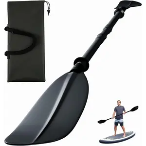 4 Piece Adjustable Kayak Paddle Oar with Waterproof Storage Bag, Wide Blade Kayak Paddle for Teens Beginners, Great for Kayaking Canoeing Fishing Boating in Lake River Ocean