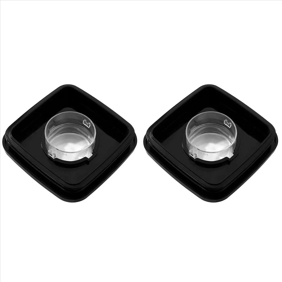 2X Blender Square Lid and Center Cap for Os-Ter Blender Jar Fit for 4903 Blender Square Jar Lid Replacements