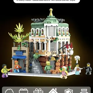Street Scene House Building Model Corner Premium Hotel Puzzle Assembly Toy for Adults Compatible Lego Difficult Blocks Building Block Set