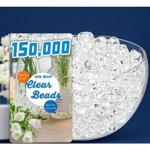 "Premium Clear Beads for Decorative Vase Filling, Floating Candle Centerpiece Accents, Wedding Table Decor, Floral Arrangement Enhancer, Soilless Planting Medium – Reusable & Versatile"