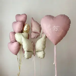 10pcs Butterfly Balloons, 18inch Macaron, 20inch Bubble Ball, Cartoon Bear, Ideal for Birthday, Party, Wedding, Mother's Day Decorations