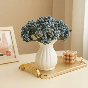 Elegant White Ceramic Vase - Elegant and Classy Design, Suitable for Flowers and Soy Sauce, Nordic Minimalist Home Decor, Suitable for Decorating Tv Cabinets and Home Entrances, Home Decor Vases. Living Room