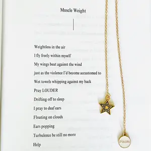 Pisces Chain Charm Bookmark - White