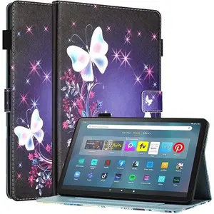 for  Kindle Fire Max 11 Case (13th Generation, 2023 Release) 11" - Stand Cover Case for Fire 11 Tablet with  Auto Wake/Sleep & Pencil Holder, Butterflies