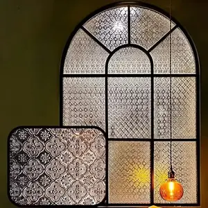 Vintage Crabapple Window Privacy Film, Static Adhesive No-Glue Window Film, UV Blocking PVC Glass Sticker for Home Decor
