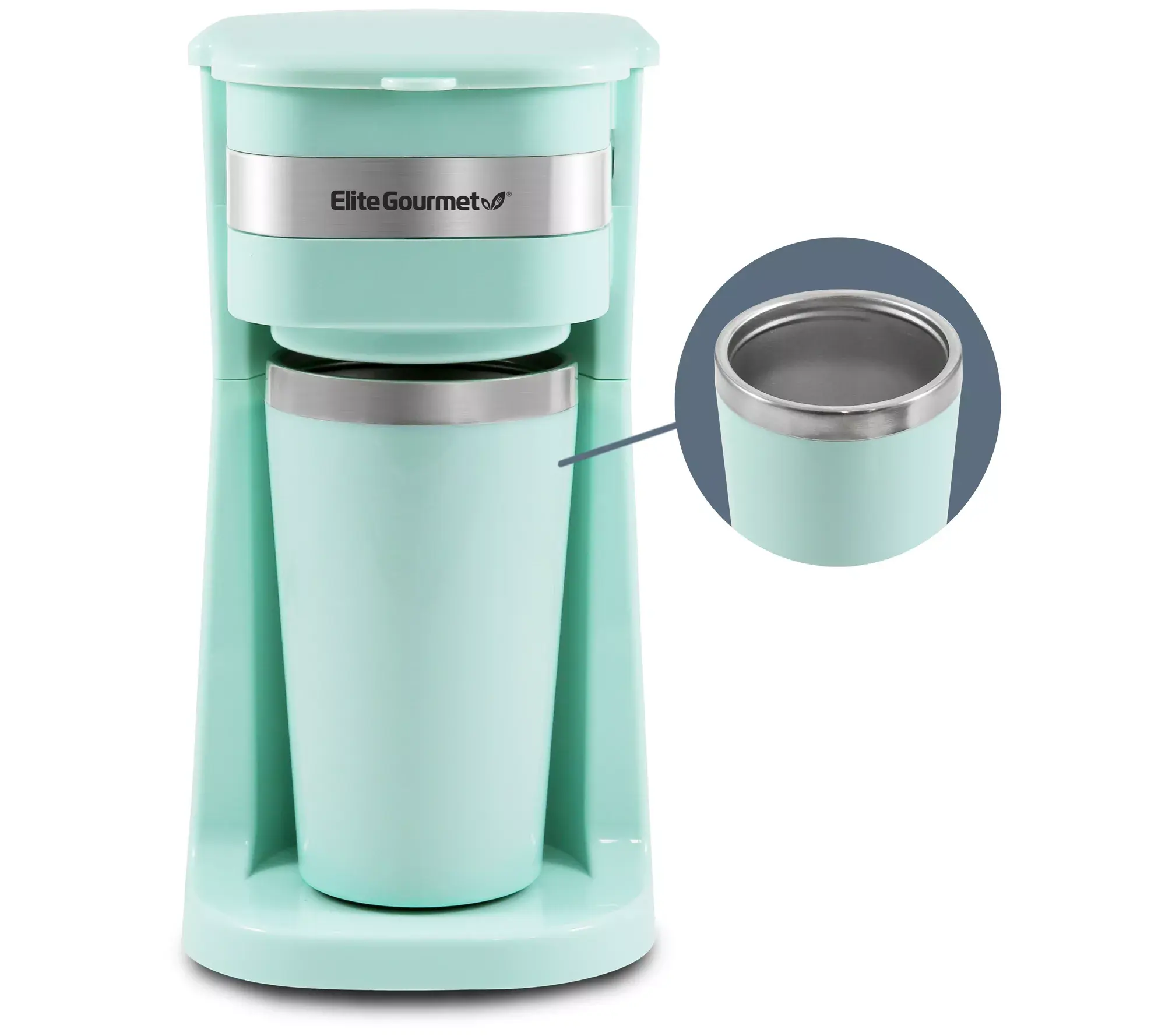 Elite Gourmet Personal Coffee Maker with Stainless Steel Mug - TikTok Shop
