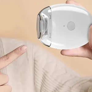 2 in 1 Electric Polishing Automatic Nailclipper, Electric Nail Trimmer with 2Adjustable Speeds, Nail Timmer forseniors, Kids, Adults white