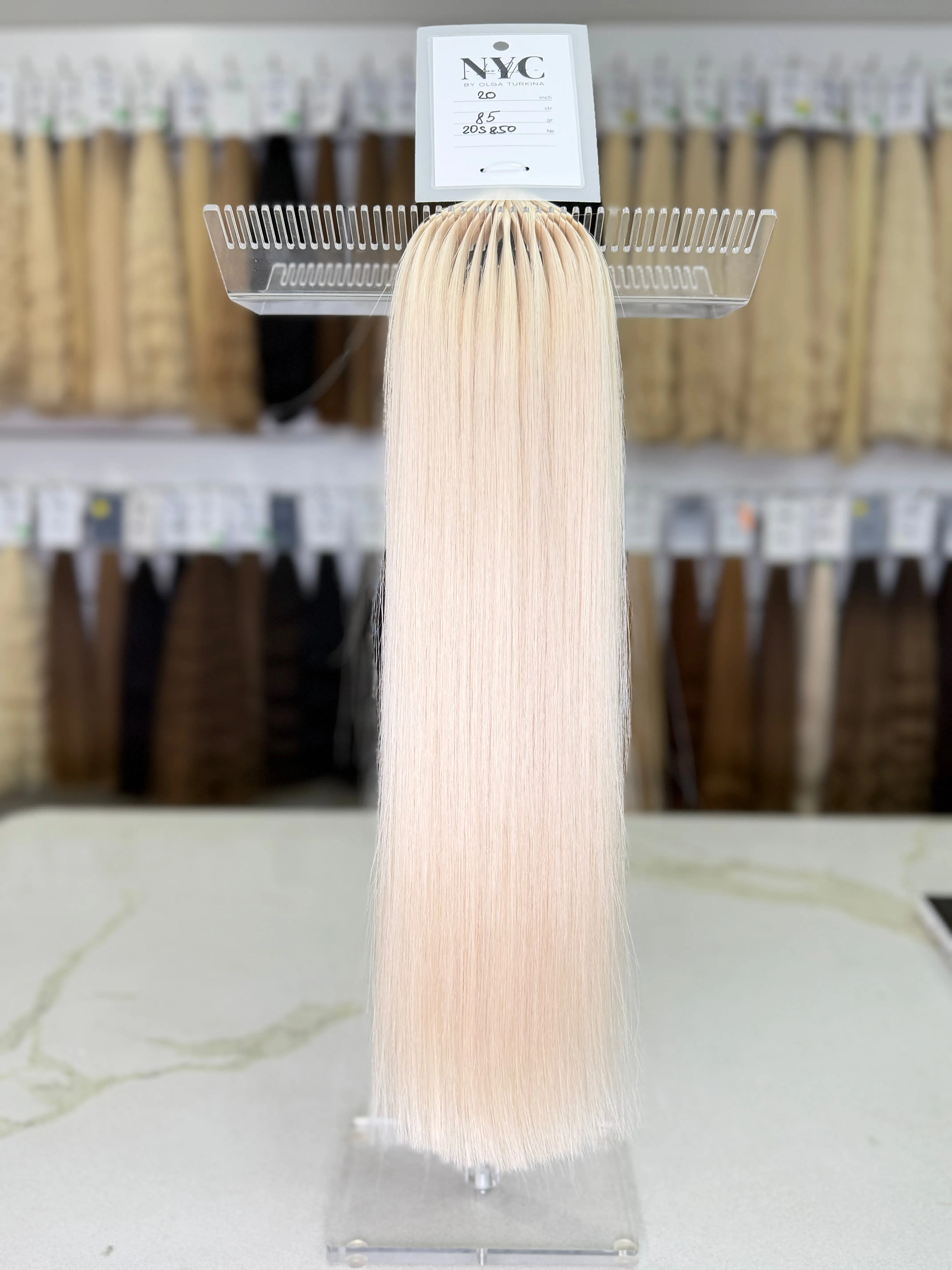 Premium Slavic Hair Blonde Straight Bulk 20 Inch | LuxHairNYC