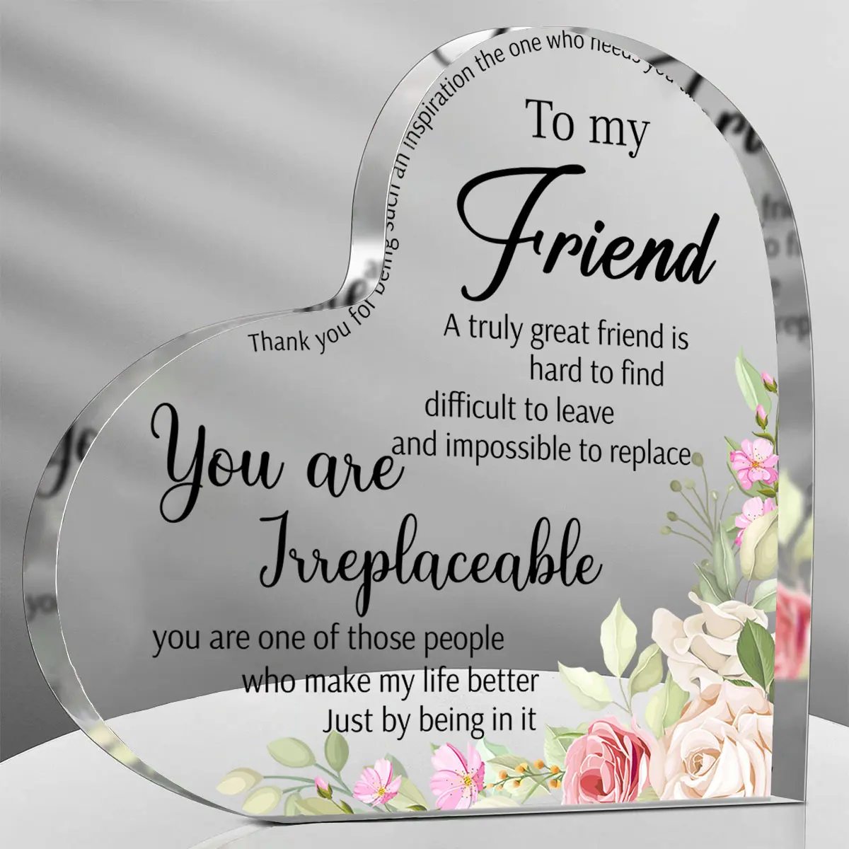 Friendship gifts for friends, sisters and besties, friend gifts for colleagues and best friends, thank you friendship desk decoration plaque - graduation season birthday Halloween Thanksgiving Christmas gift Signs