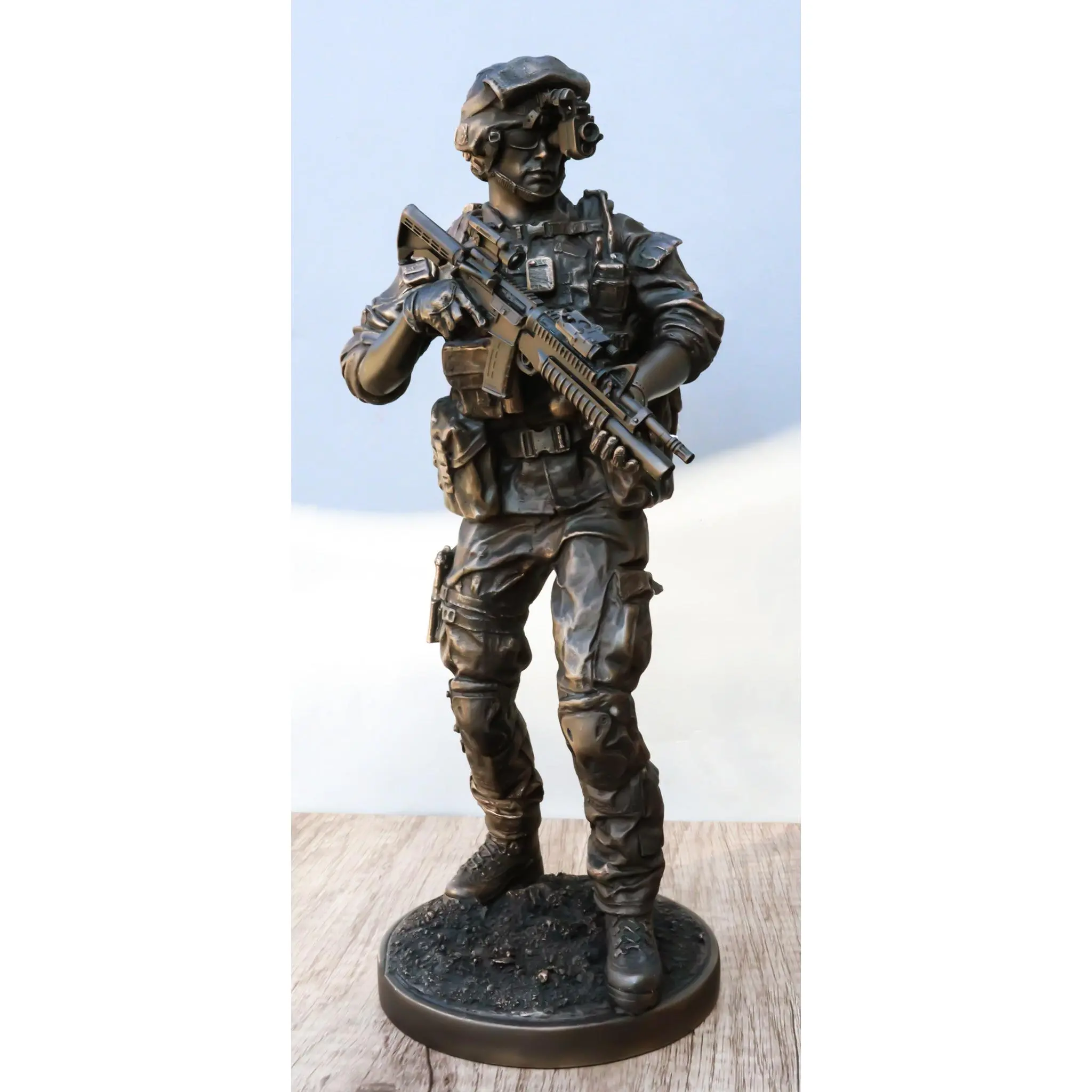 Ebros Large US Military Special Operations Covert Night Mission Soldier Statue 12.5"H