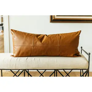 Owen Luxe Leather XL Lumbar Pillow Cover