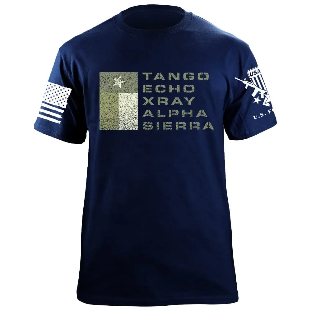Men's TANGO ECHO XRAY ALPHA SIERRA DRAB Casual Cotton Short-Sleeve T-Shirt, Menswear Top, Tshirt, Shortsleeve, Original, Print, Round Neck, Poly-Cotton Blend, 2Xl, Side Seam, Printed, Side Seam Detail, 3Xl, T-Shirt Top, Crew Neck
