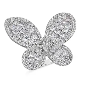 Olivia Butterfly Ring in Platinum