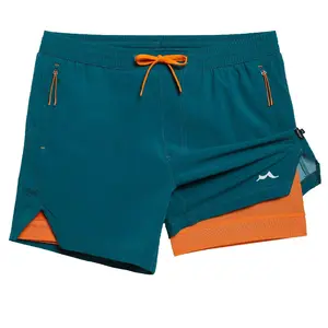 BreathIn Bichrome 5.5" Ultra-light Performance Shorts with 4-way Stretch Fabric Elastic Waistband & Zipper Pockets