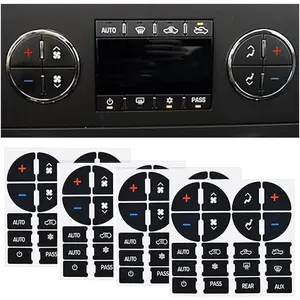 AC Dash Button Repair Kits, Repair for Ruined Faded A/C Control Buttons  Fixing Decal Replacement Compatible with Chevy, 07-14 GM  -   SUV Van Accessories (4 PCS)
