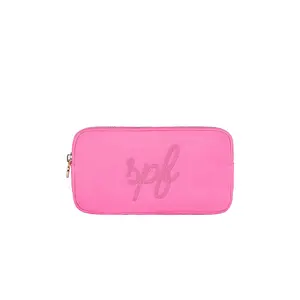 Stoney Clover Lane Bubblegum SPF Embroidered Small Pouch in Bubblegum