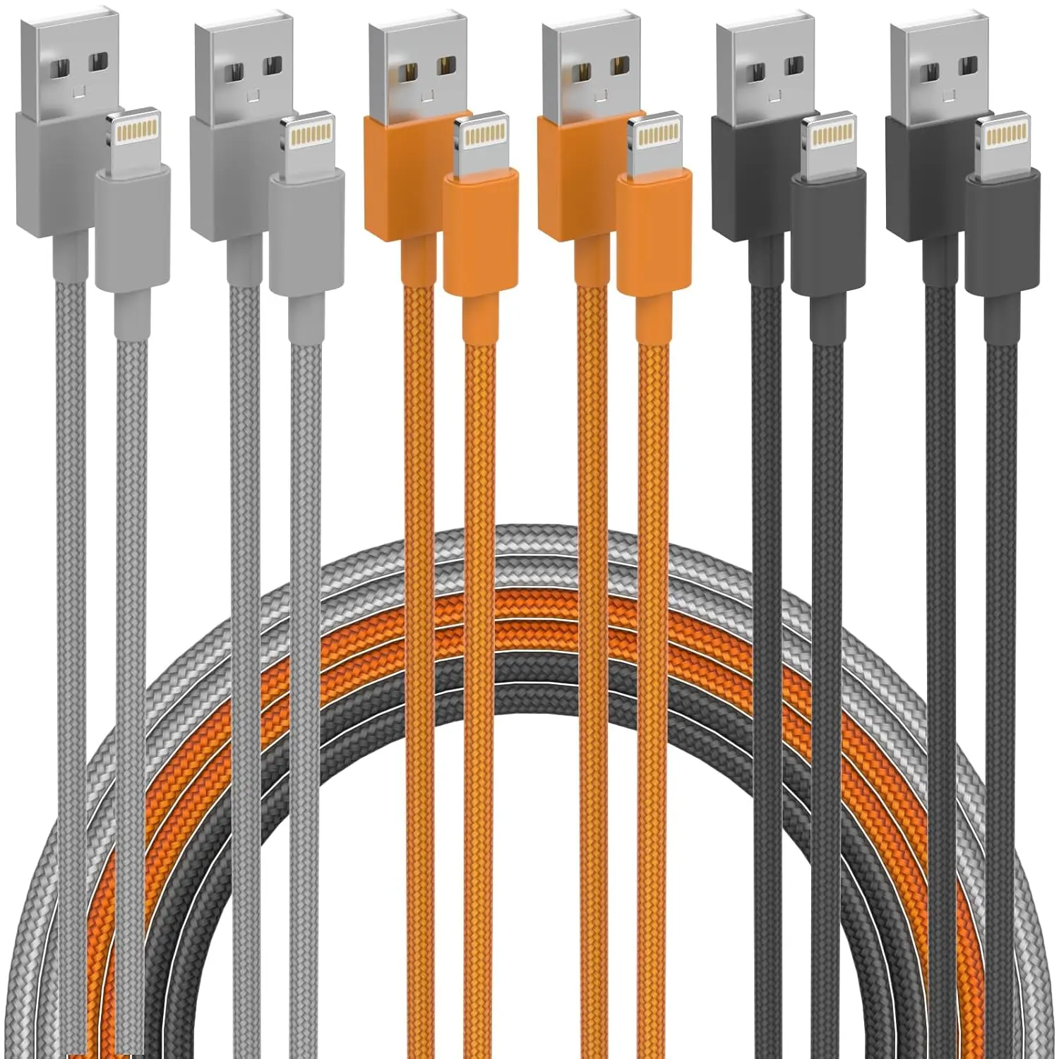 iPhone Charger Lightning Cable [Apple MFi Certified] Long Nylon Braided USB Fast Charging Phone Charger Cord for iPhone 14 Pro/13 mini/13/12/11 Pro MAX/XR/XS/8/7/Plus/6S/SE/iPad