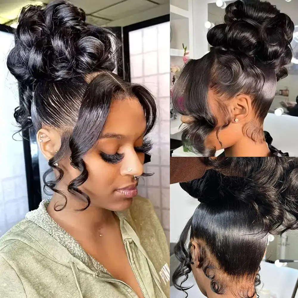 【30 Inch Only $109!!】Body Wave 360 Lace Front Wigs Human Hair Pre Plucked Hidden Strap 180% Density Drawstring Wig 360 HD Full Lace Human Hair Glueless Wigs for Black Women