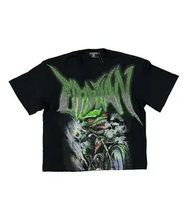 Mixed Emotions Goblin Rhinestone Tee BlackStreetwear Unisex Cotton Shirt Trendy Hellstar Tour Merch Aesthetic Top
