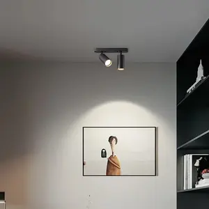 Rotatable Gu10 LED Ceiling Spot Light Fixture, Modern Adjustable Lighting for Kitchen Bedroom Corridor, Energy Efficient Indoor Use