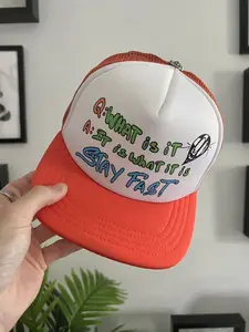 Hat Adjustable Snapback Trucker Hat for Men Women Christian Bible Verse Gift  White Orange Snapback Closure for Adjustable Fit