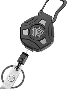 Ultimate Retractable Badge Buddy: Heavy-Duty Keychain & Tactical Lanyard w/ 31.5” Steel Cord – Secure, Stylish, & Built to Last key chain