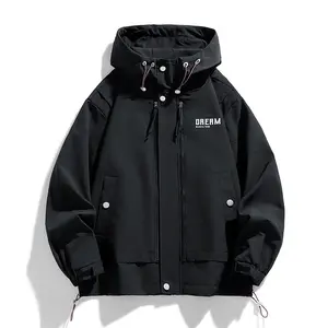 Men’s 2026 Spring New Arrival Multi-Pocket Functional Workwear Jacket — Trendy Waterproof Outdoor Mountaineering Shell QHL6816