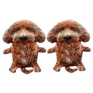 Piggy Poo and Crew Goldendoodle Crinkle Squeaker Toy 2 Pack Pet Toys