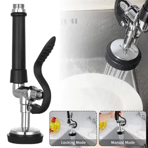 High Pressure Kitchen Faucet Sprayer – Solid Brass Handheld Spray Head, Pre-Rinse Pull Down for Dishwashers & Commercial Sinks, Water Saving, Chrome Finish