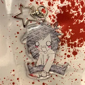 Jeff The Killer Keychain | Creepypasta | Double Sided Glitter Acrylic Keychains , Great For Daily Use Or As Thoughtful Little Gifts For Your Friends And Yourself