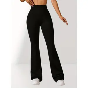 3-Pack Women'S High Waist Flared Leggings, 3 Colors of Yoga Sports Pants, Suitable for Spring, Summer And Autumn Casual Fitting Tummy Breathable