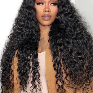 Deevine Tress VIRGIN HAIR Glueless Deep Wave, HD Lace Wig 6x6, 24" Soft Full Defined Curls Beginner Friendly Invisible Melt for Everyday Glam 180% Density Voluminous Body
