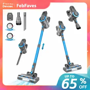 [FebFaves] Devoac N300 Cordless Vacuum, 8-in-1 Rechargeable Stick Vacuum, Lightweight and Designed for Everyday Home Cleaning, with up to 20kPa Suction and up to 40 Minutes of Runtime, for Hardwood Floors, Carpets, Tiles, cars, and Pet Hair