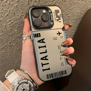 Italian Boarding Pass Pattern for Apple 15Promax Phone Case Iphone11/11Proamax/11Pro/12/12Pro/12Promax/13/13Pro/13Promax/14/14Pro/14Promax/15/15Promax/15Pro/16/16Pro/16Promax Protective Case, Tech Enthusiasts, Gadget Protectors, Durable Cover