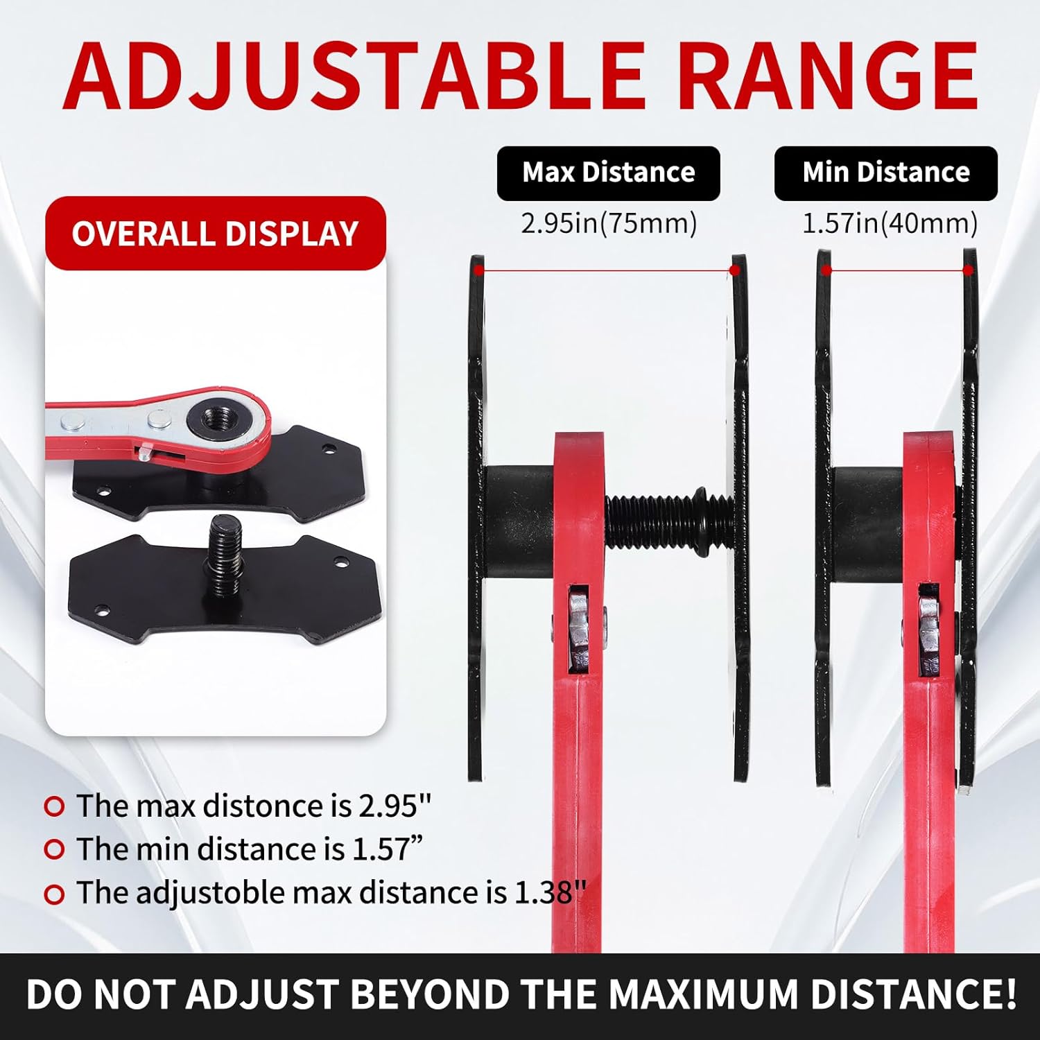 Piston Compressor Kit,Brake Caliper Piston Press Tool for Single,Dual&Quad Piston Disc Brakes,360°Rotating Ratchet Wrench,Effort-Saving Automotive Brake Repair Tool for Car Maintenance,Fits Single Twin Quad Sextuplet Disc Brakes,Portable Press-Fit Wrench