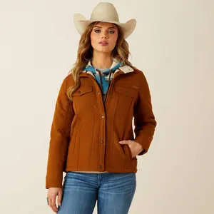 Ariat Womens  Berber Back Softshell Jacket - Chestnut Horse