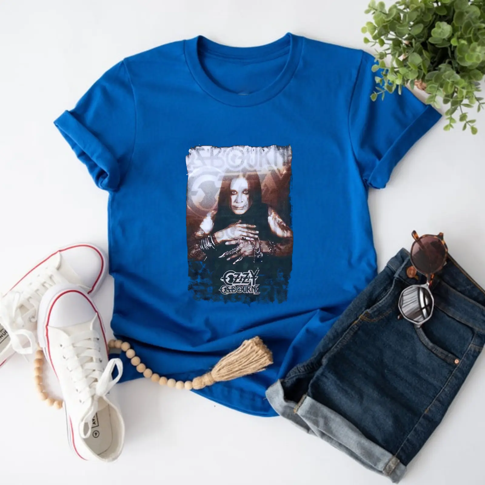 Ozzy Osbourne T-shirt, Ozzy Osbourne All The Jewelry Heavy Metal 