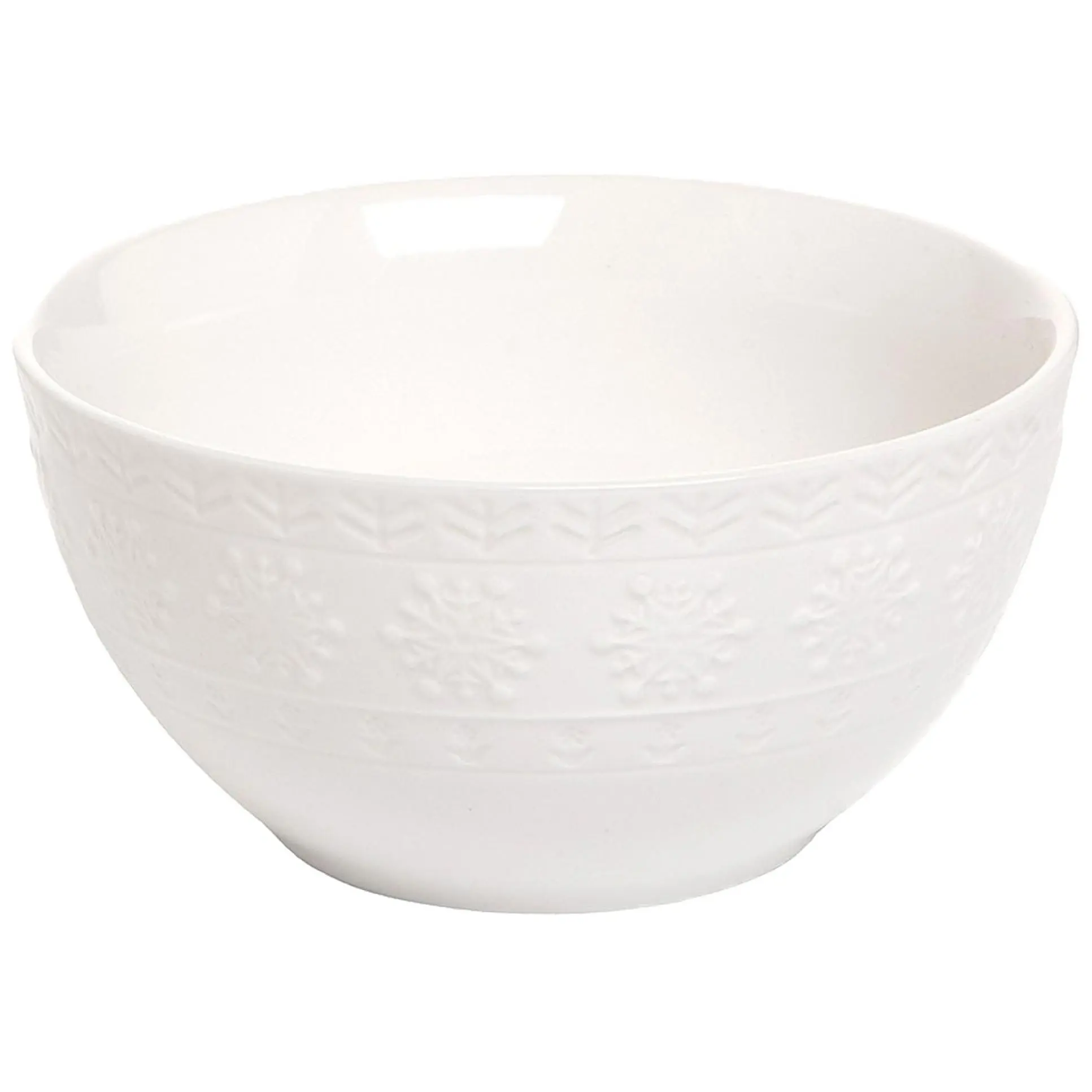 C&F Home Set of Four Snowflake Border Christmas Bowl