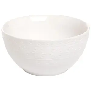 C&F Home Set of Four Snowflake Border Christmas Bowl