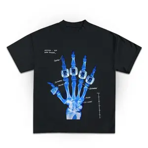 Cotton  Kobe Bryant Broken Not Beaten X Ray Rings Blue Vintage Bootleg Graphic T Shirt Streetwear BLUEFashion 	   Unisex T-shirts M-5XL