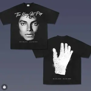 MJ Vintage Pop Music Graphic T-Shirt, Retro Icon Glove Style Tee, Unisex Fan Gift Trending Shirt 68L