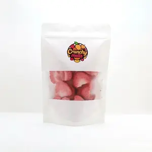 Crunchy Melts Freeze Dried Strawberries Snack - Strawberry Dried Fruit in Perfectly Flavorful Taste Sweet Crunchy Saturated